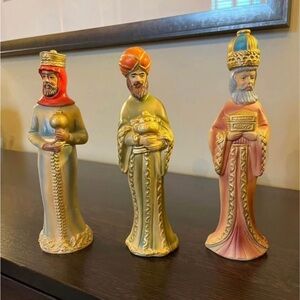 Vintage WISE MEN THREE KINGS Magi Paper Mache Nativity Christmas